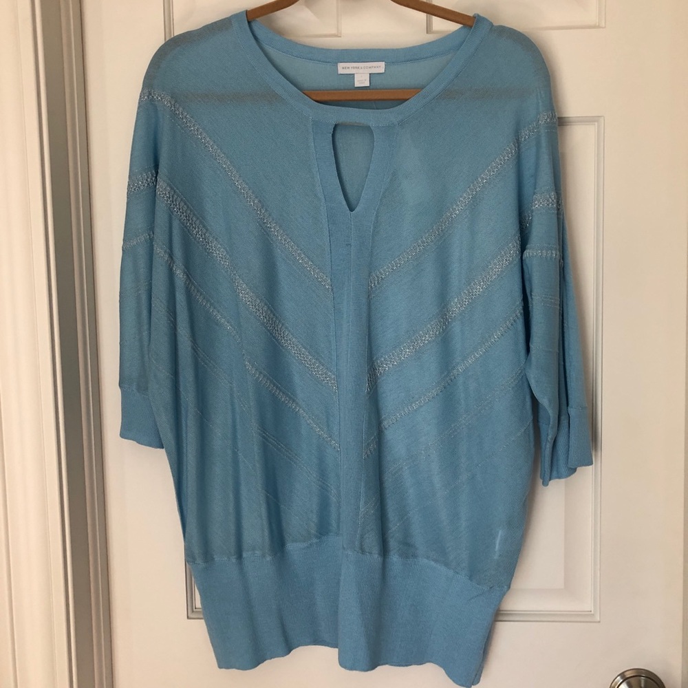 Light blue NY&Co short sleeve sweater